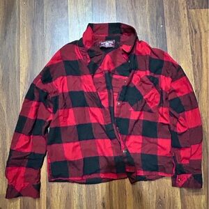 Hippie Rose Red and Black Checkered Shirt
